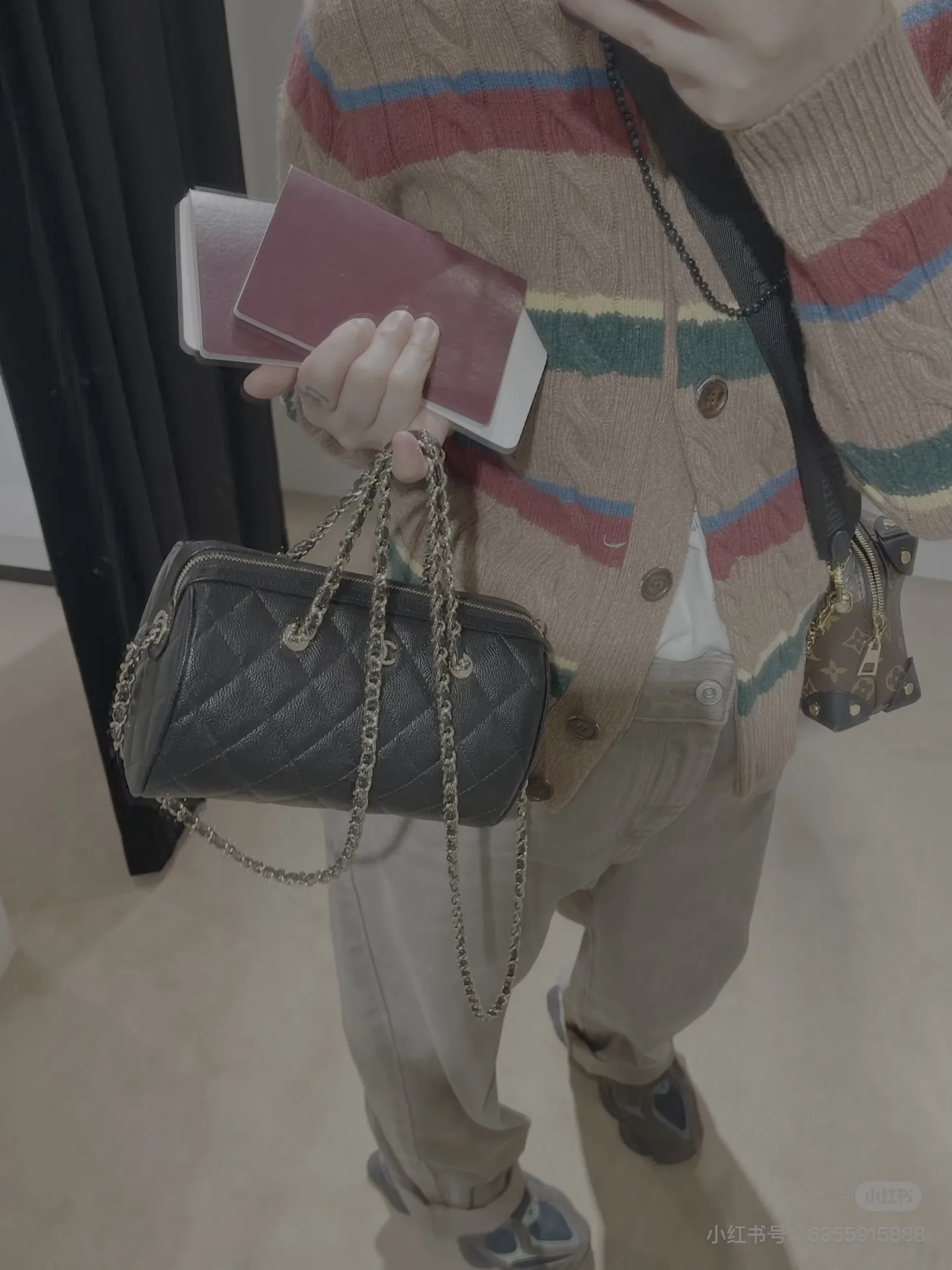 Chanel 25P Quilted Bowling Bag D43018453 — view 4