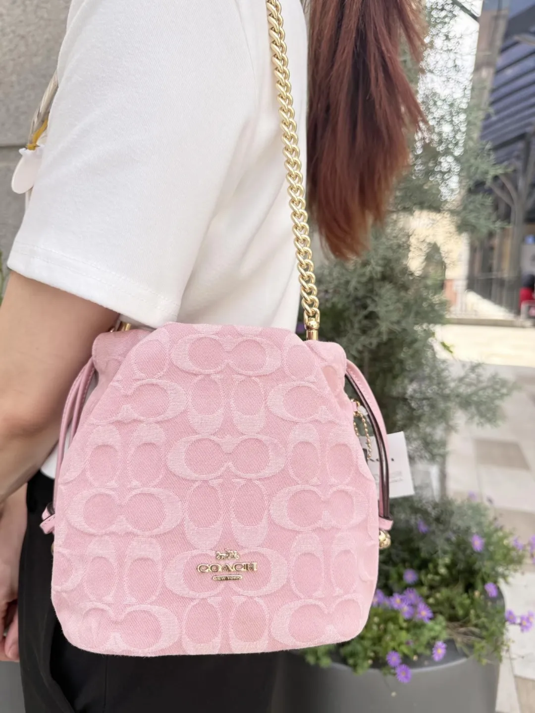 Faye Mini Drawstring Bucket Bag D27518119 — view 5