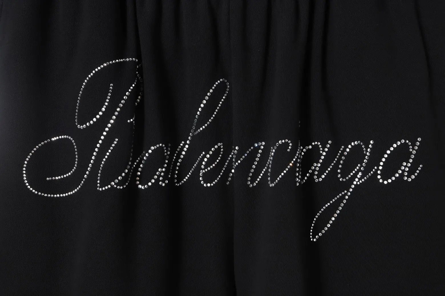 Rhinestone Logo Cotton Jersey Shorts D16520117 — view 3