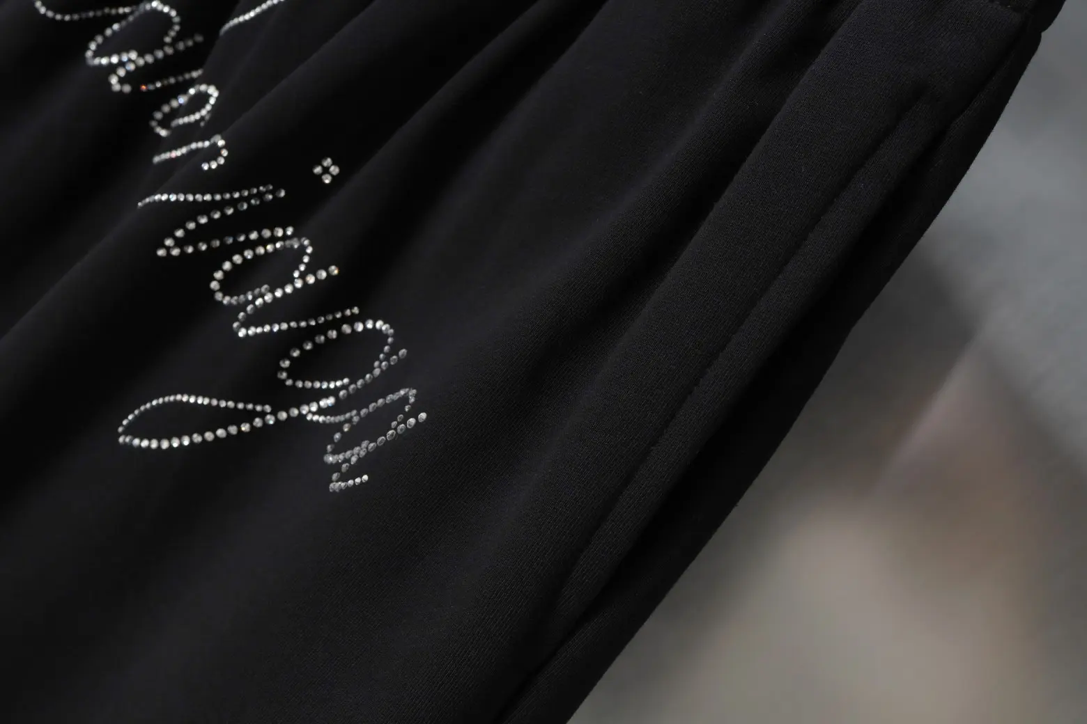 Rhinestone Logo Cotton Jersey Shorts D16520117 — view 5