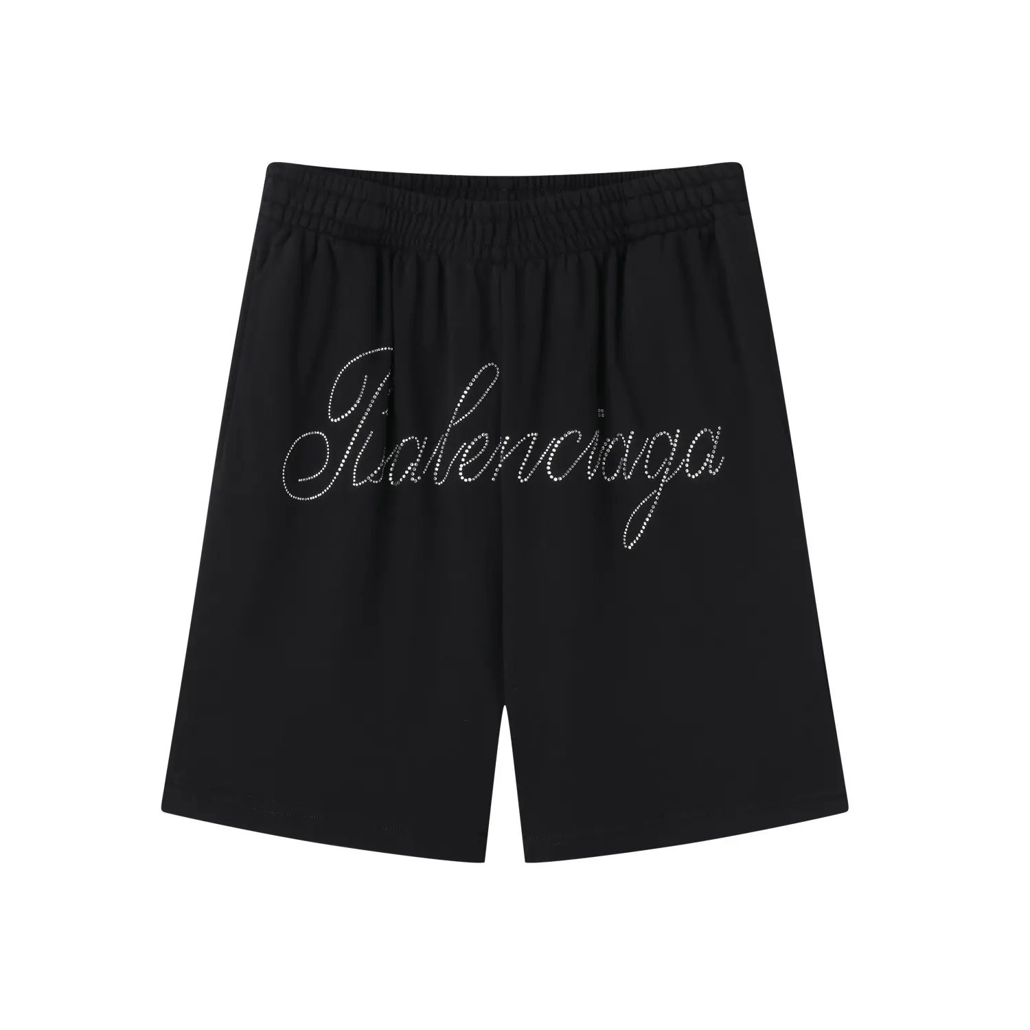 Rhinestone Logo Cotton Jersey Shorts D16520117 — view 10