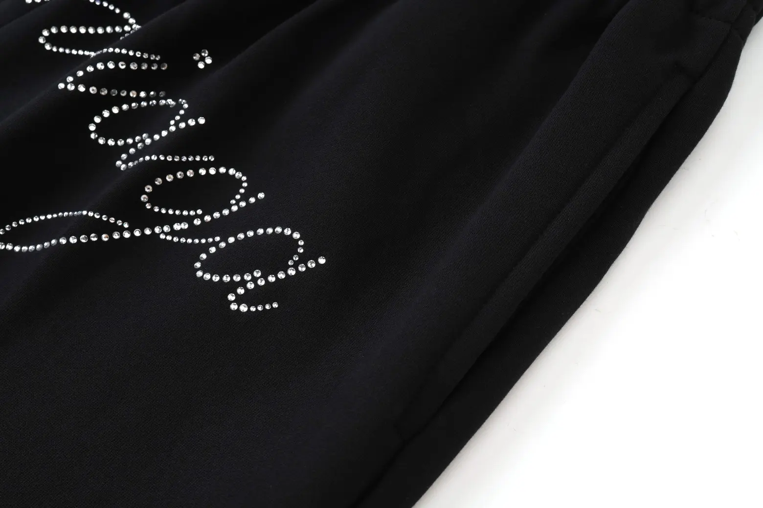 Rhinestone Logo Cotton Jersey Shorts D16520117 — view 12