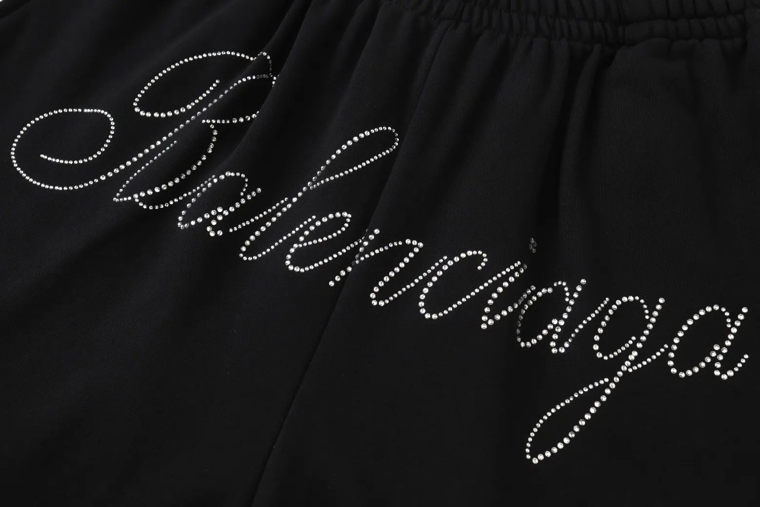 Rhinestone Logo Cotton Jersey Shorts D16520117 — view 14