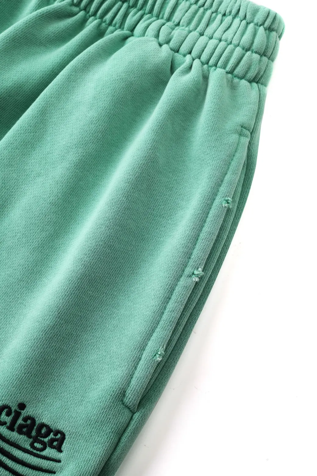 Logo-Embroidered Washed Cotton Sweat Shorts D18920118 — view 5