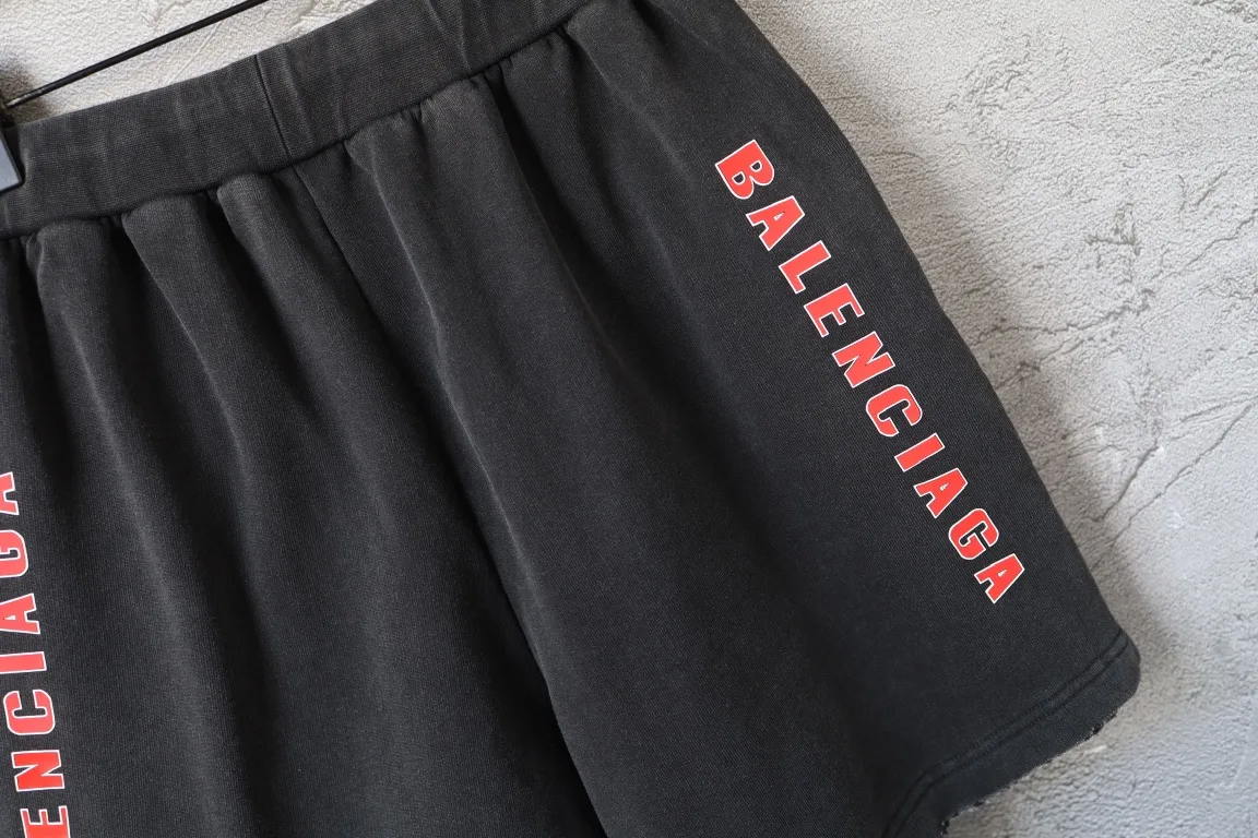 Washed Graphic Print Sweat Shorts D21522599 — view 5