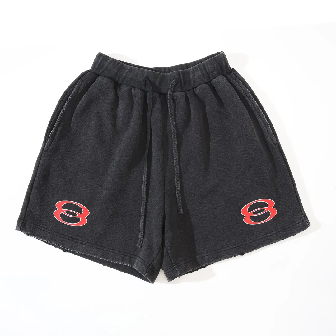 Washed Graphic Print Sweat Shorts D21522599 — view 10