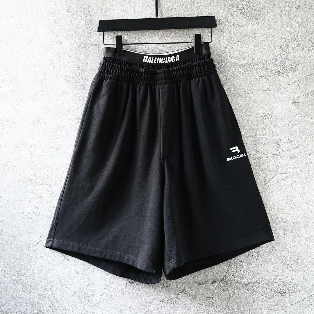 Trompe L'oeil Double-Waistband Sweat Shorts D21922619