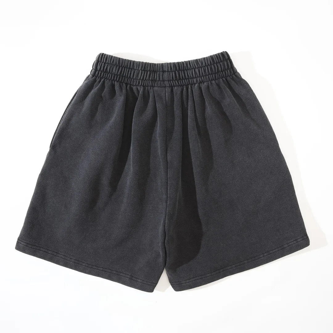 Embroidered Crest Washed Cotton Shorts D19922600 — view 11