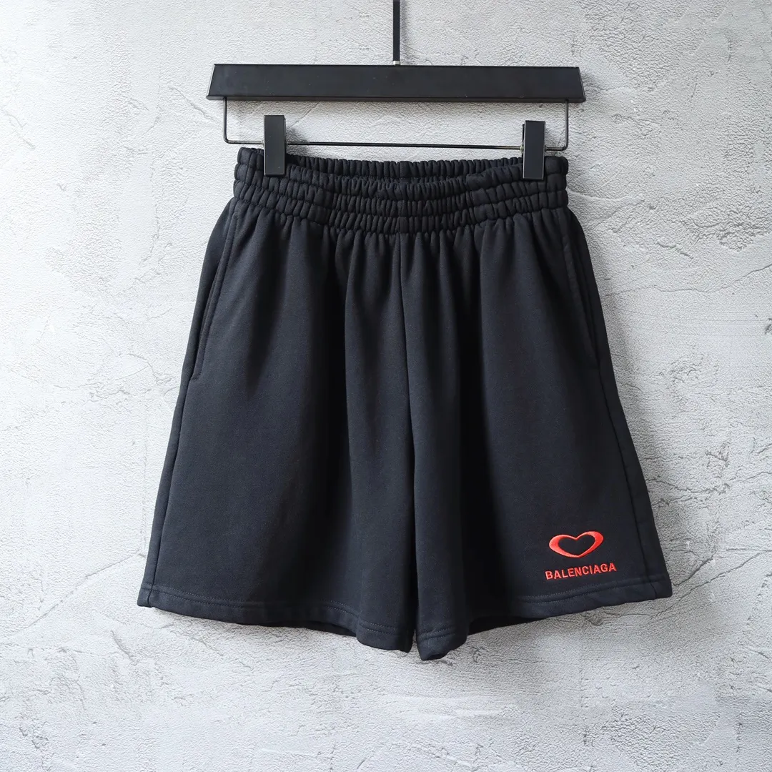 Valentine's Heart Embroidered Cotton Shorts D19922595