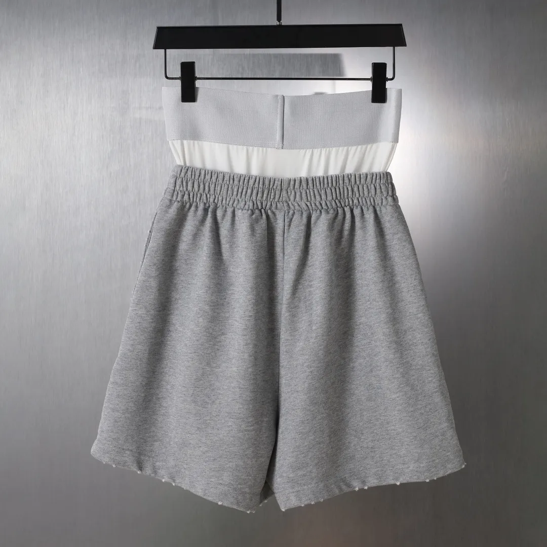 Trompe L'oeil Layered Logo Sweat Shorts D20522579 — view 2