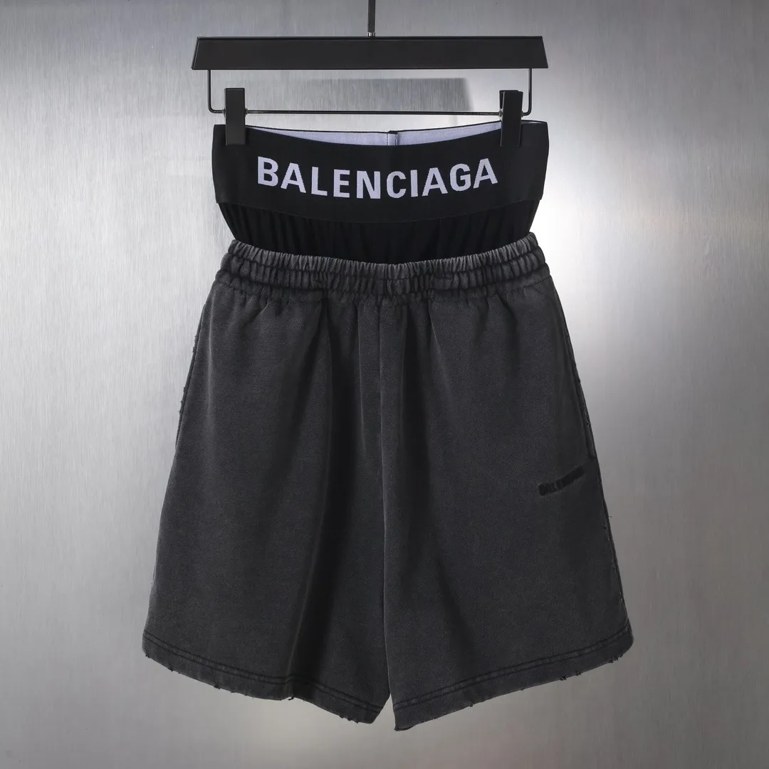 Trompe L'oeil Layered Logo Sweat Shorts D20522579 — view 19