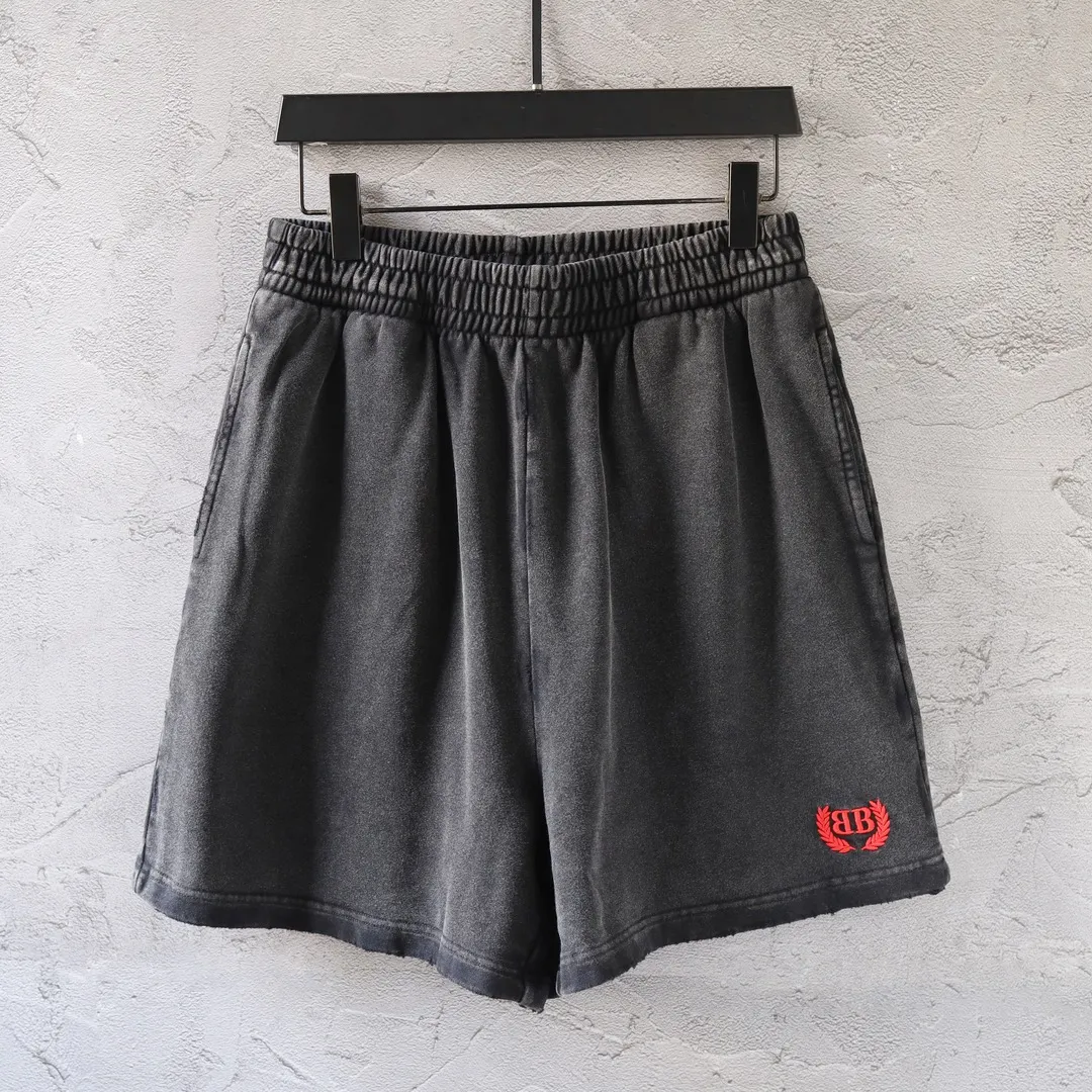 Embroidered Washed Cotton Jersey Shorts D19922550