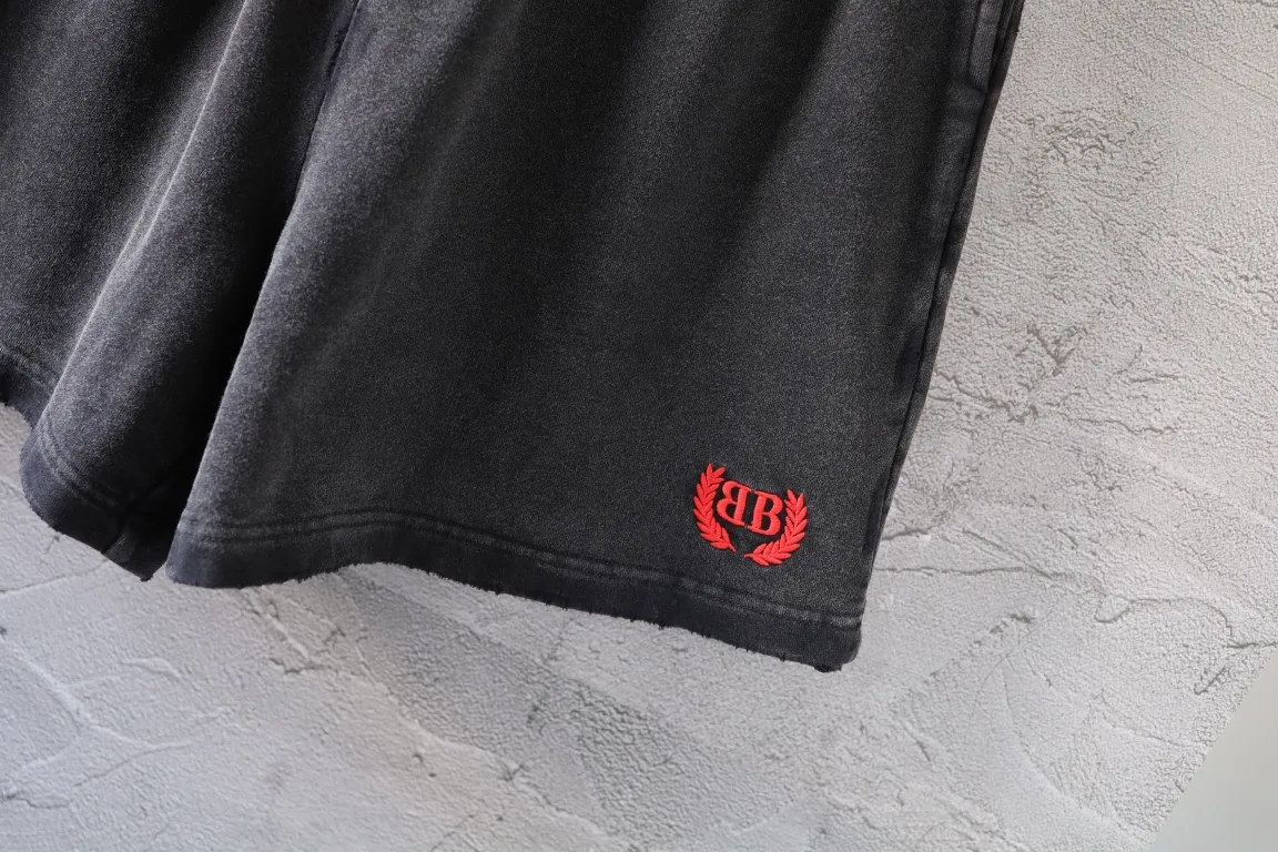 Embroidered Washed Cotton Jersey Shorts D19922550 — view 4