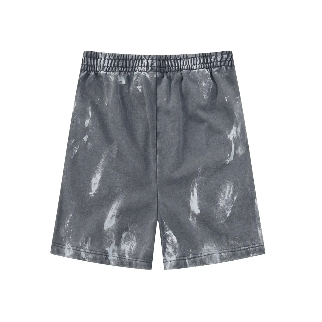 Paint-Splatter Distressed Cotton Shorts D21922552 — view 11