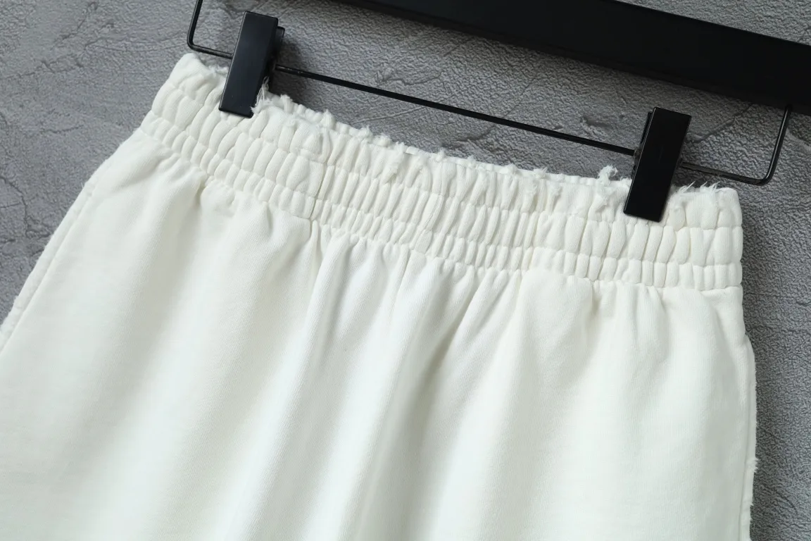 Logo Embroidered Distressed Cotton Shorts D19522602 — view 7
