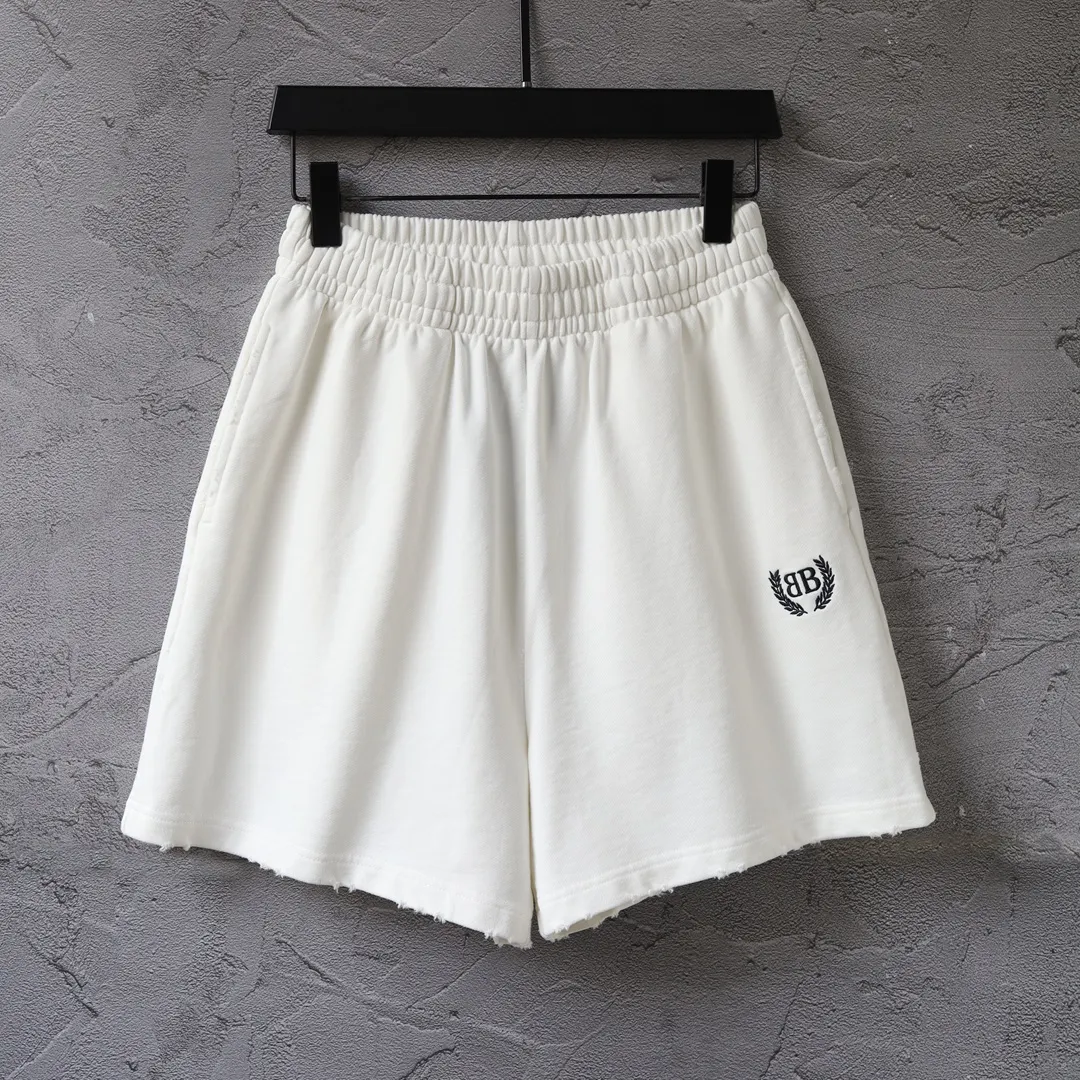 Embroidered Logo Raw-Hem Sweat Shorts D19922597