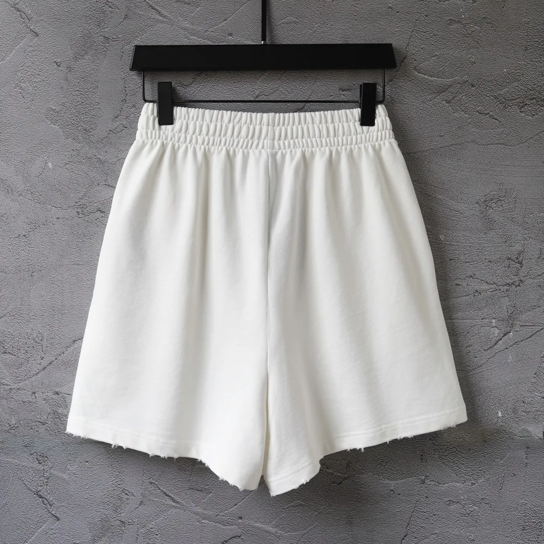 Embroidered Logo Raw-Hem Sweat Shorts D19922597 — view 2