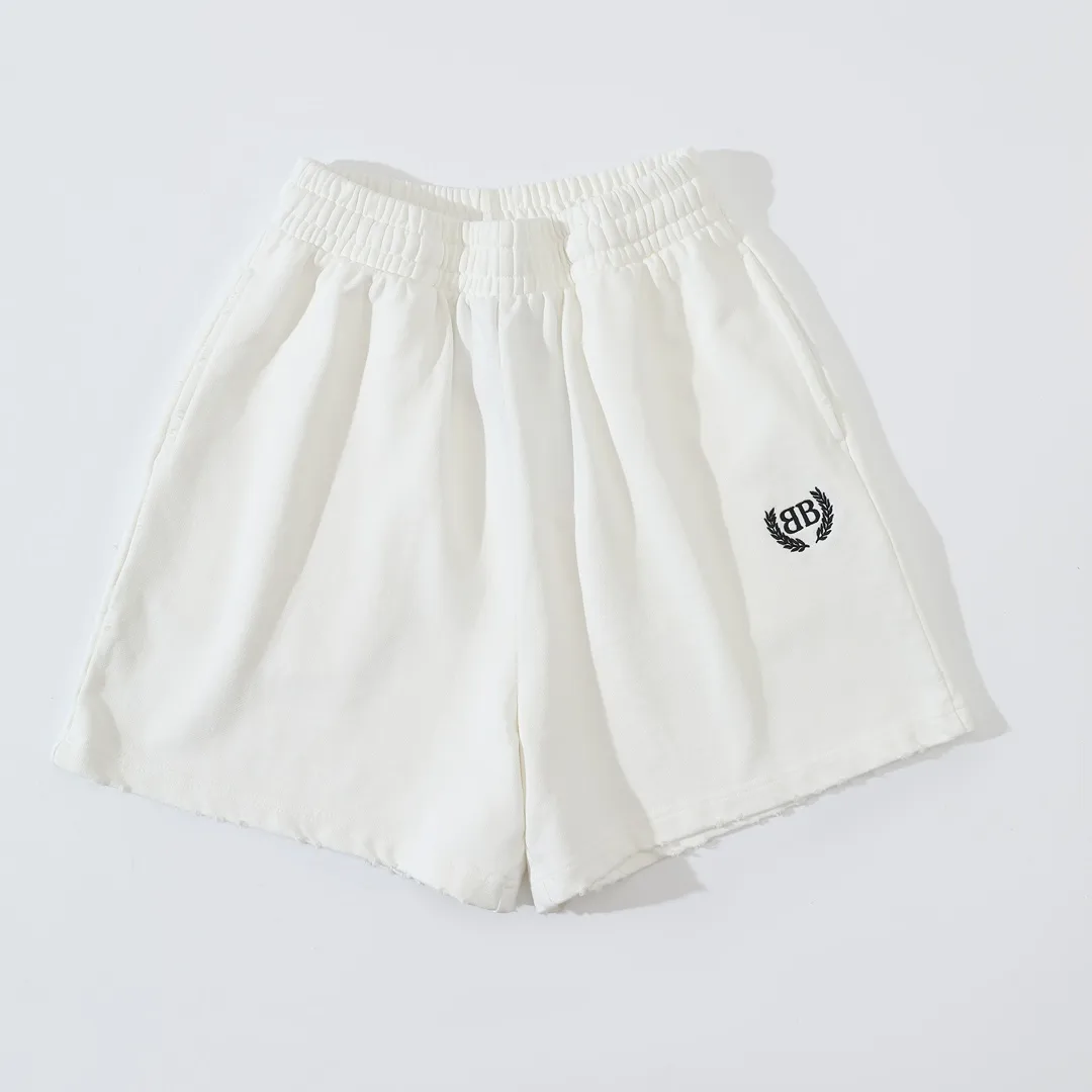 Embroidered Logo Raw-Hem Sweat Shorts D19922597 — view 10