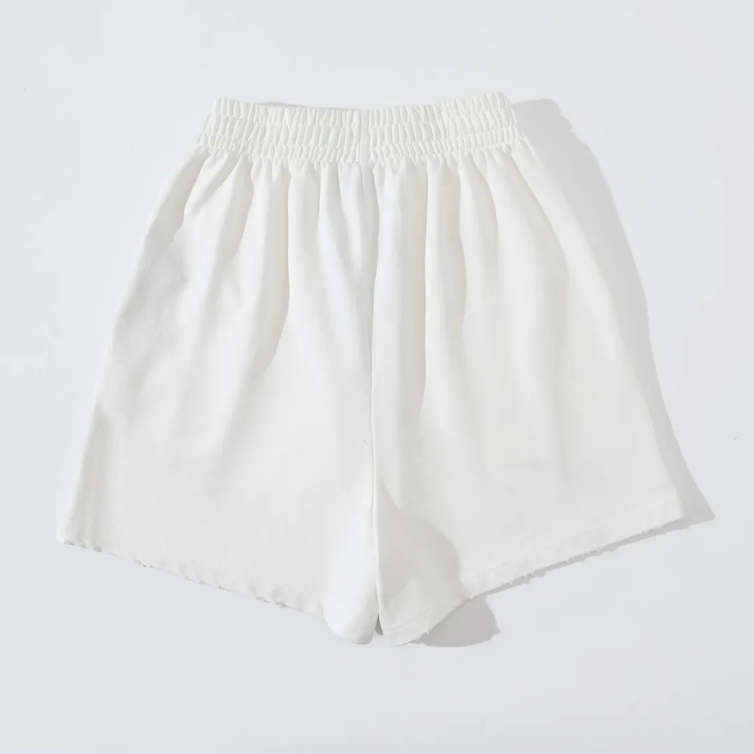 Embroidered Logo Raw-Hem Sweat Shorts D19922597 — view 11