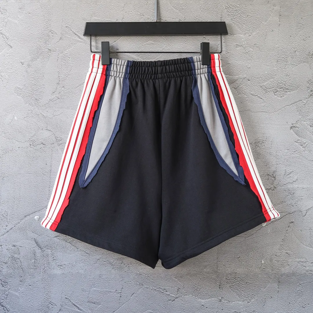 8B Embroidered Side-Stripe Knit Shorts D20922596 — view 2