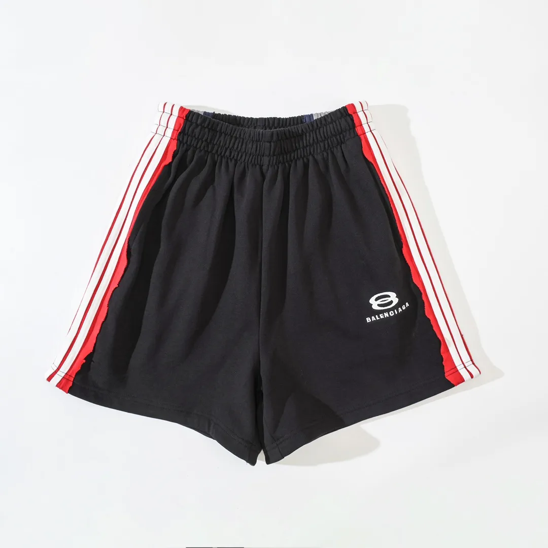 8B Embroidered Side-Stripe Knit Shorts D20922596 — view 10