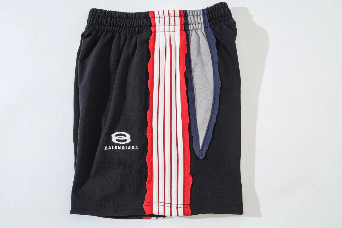 8B Embroidered Side-Stripe Knit Shorts D20922596 — view 12