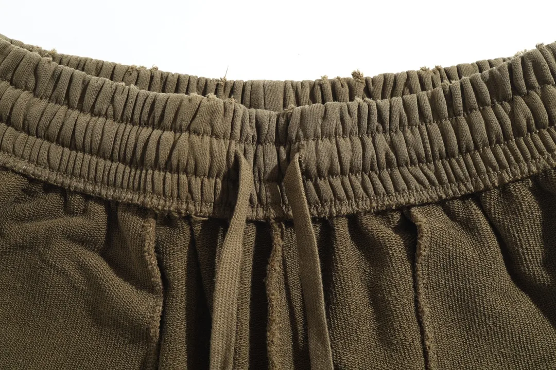 Distressed Logo Print Cotton Shorts D20922593 — view 16