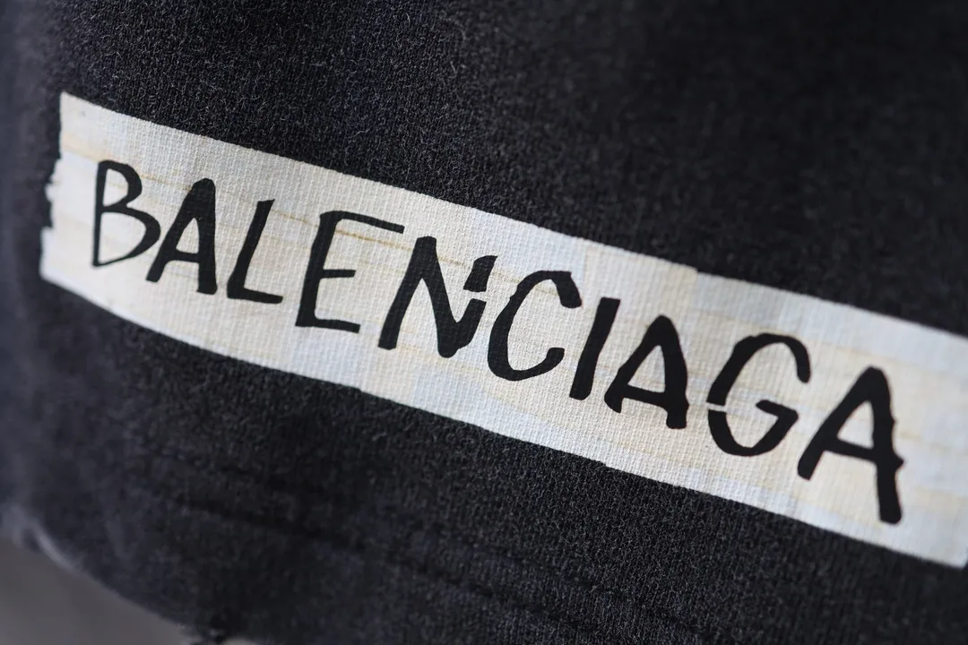Distressed Logo Print Cotton Shorts D20922593 — view 21