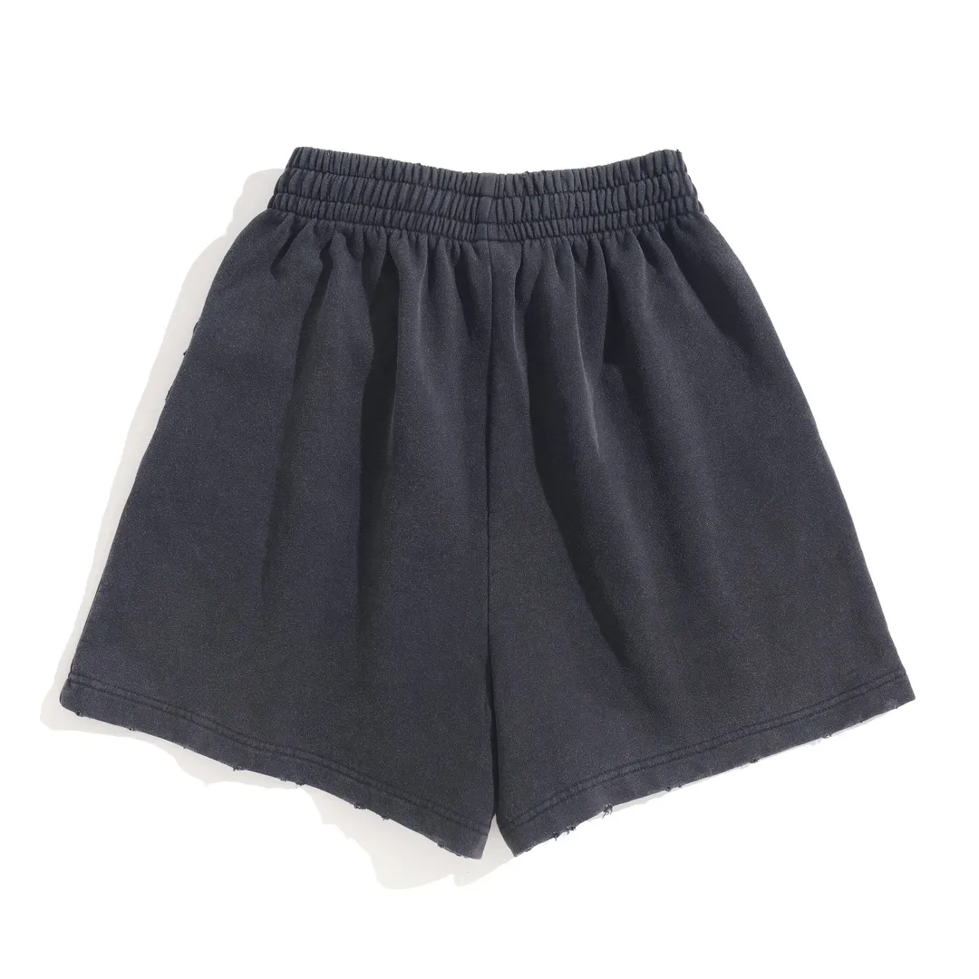 Distressed Logo Print Cotton Shorts D20922593 — view 29