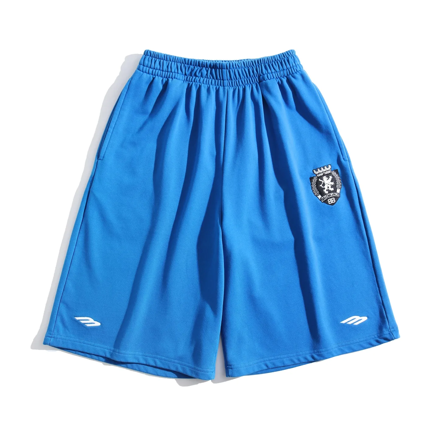 Embroidered Crest Cotton-Jersey Shorts D19922583