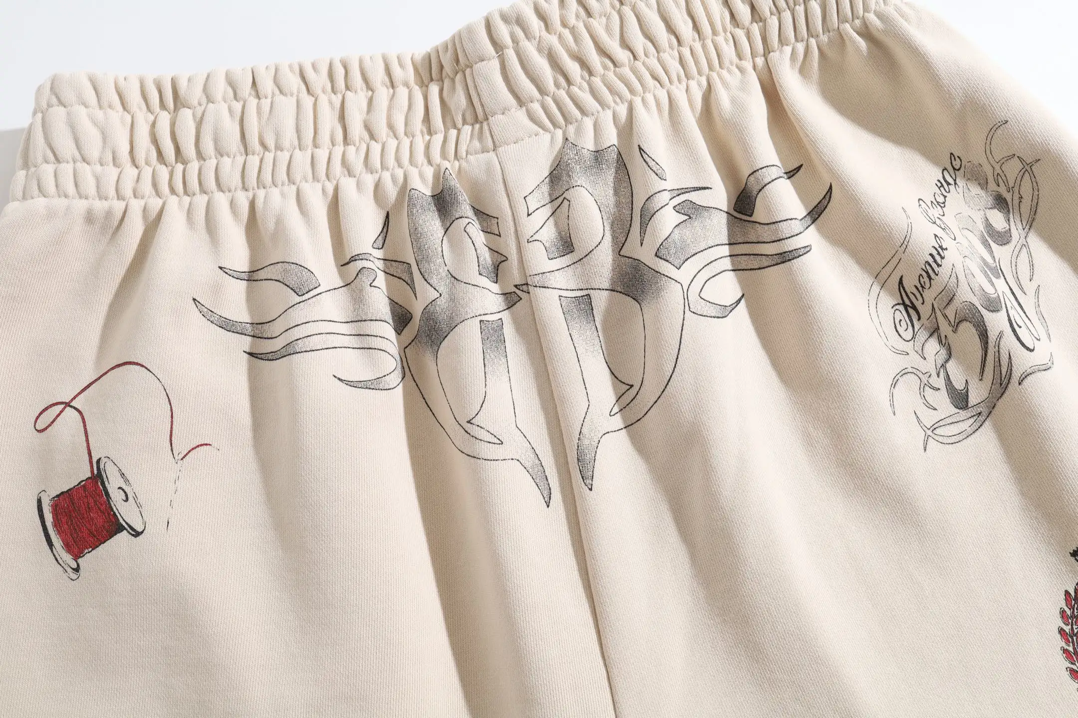 Graffiti Print Cotton Jersey Shorts D21922573 — view 15