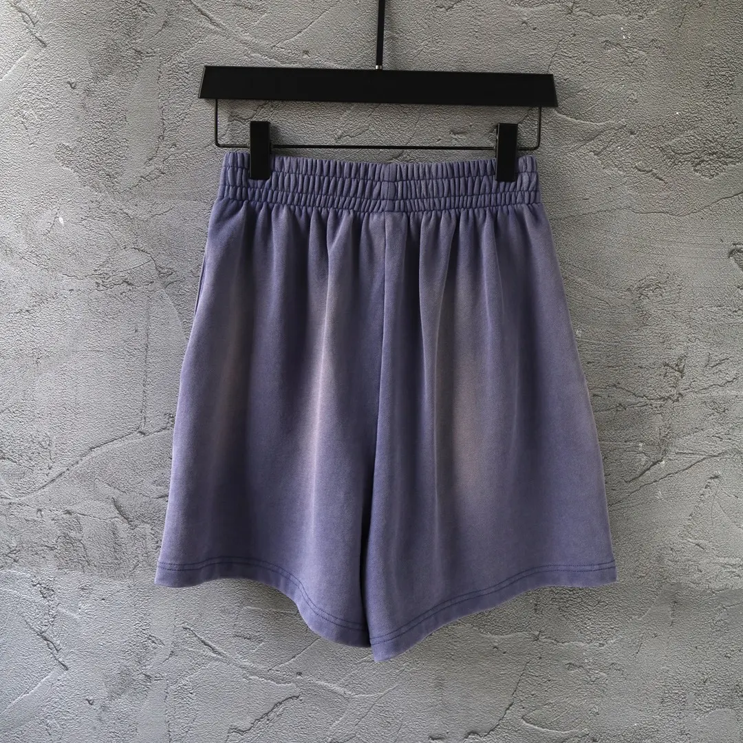 Logo Print Washed Cotton Shorts D19522601 — view 2
