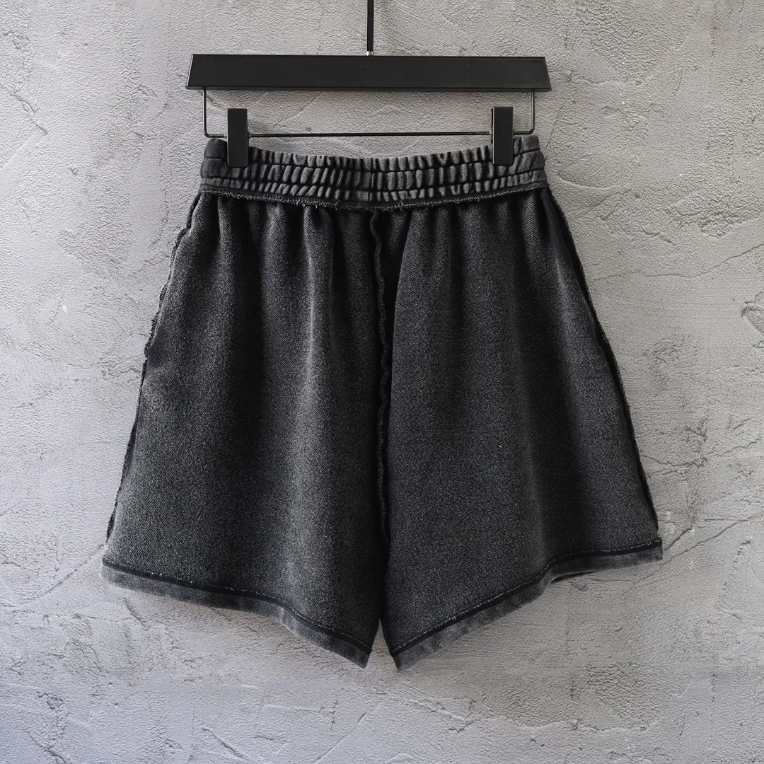 Logo Embroidered Washed Cotton Sweat Shorts D22522613 — view 2