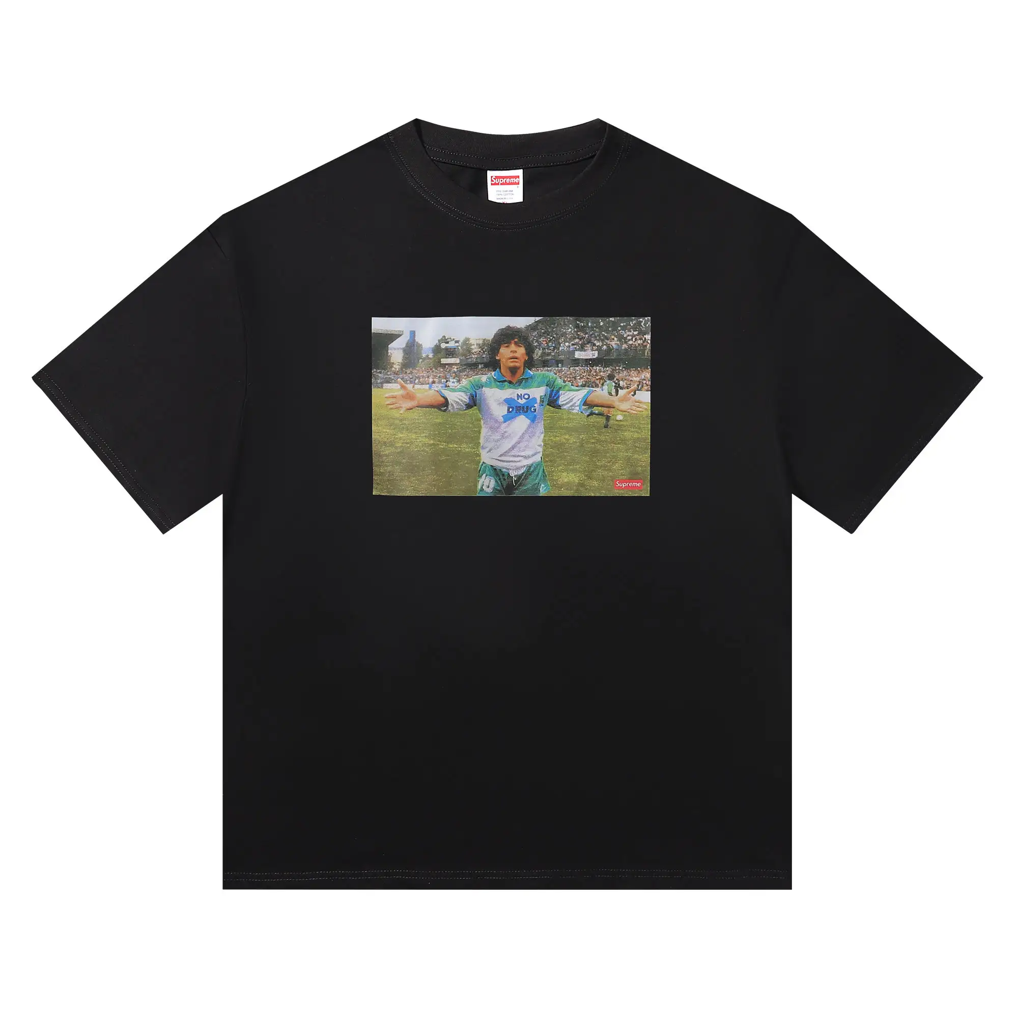 Maradona Photo Print Cotton T-Shirt D4816070