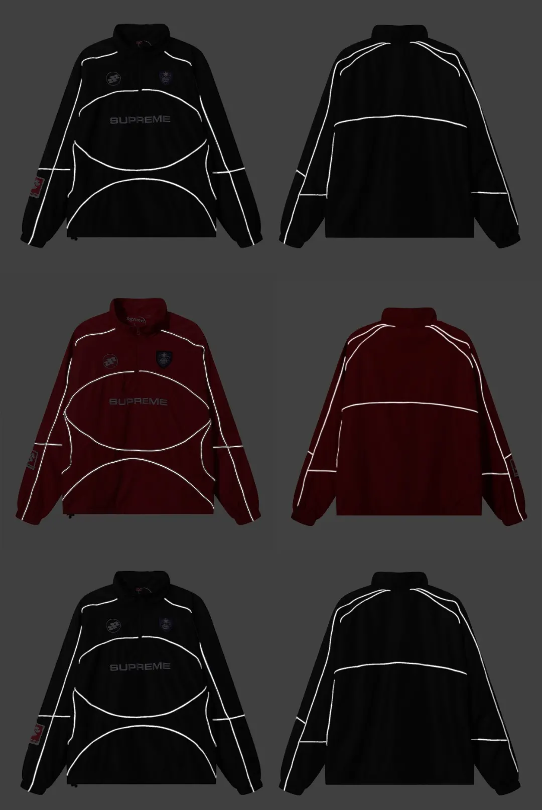 Reflective Embroidered Half-Zip Windbreaker D18012065 — view 9