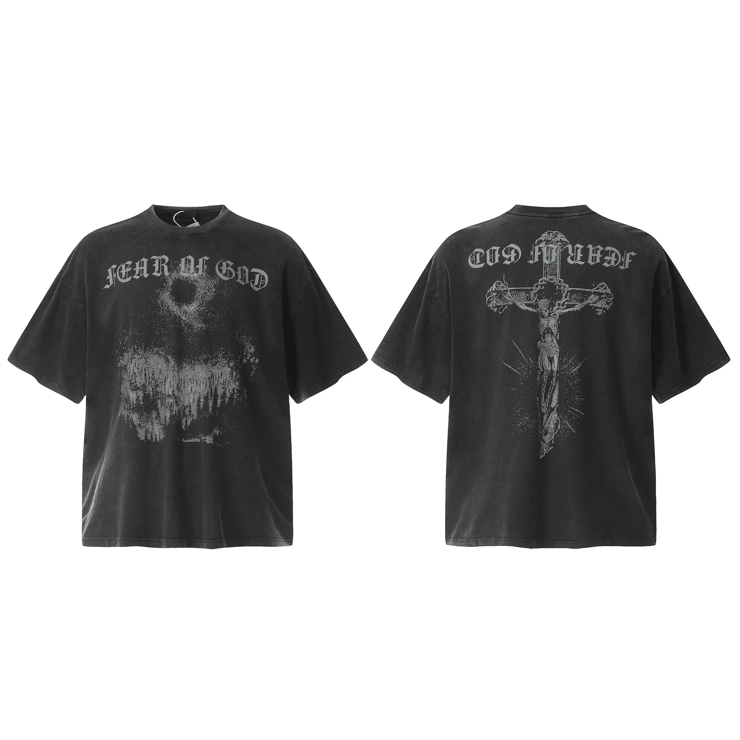 Fear of God Vintage Wash Cross Print T-Shirt D8911936