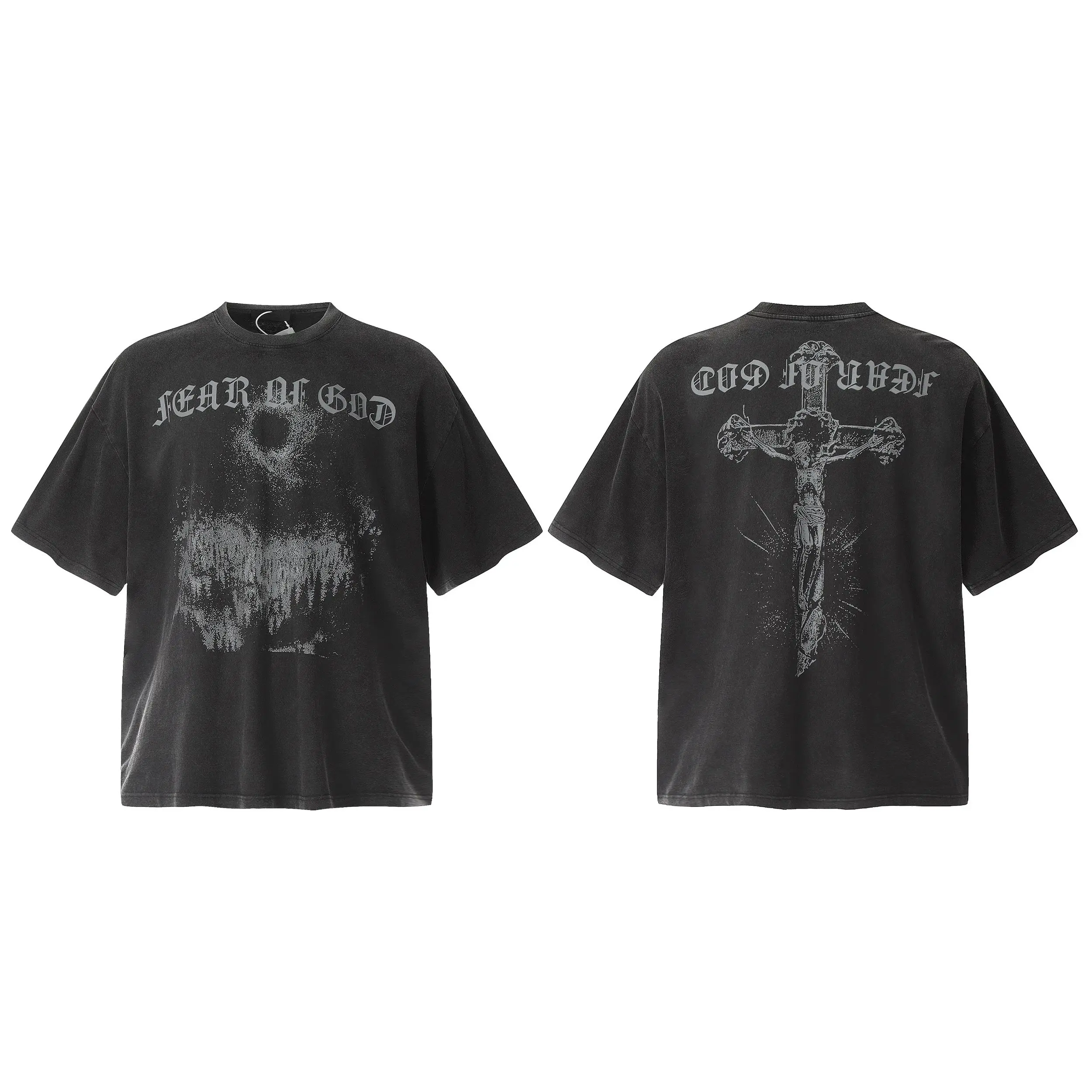 Fear of God Vintage Wash Cross Print T-Shirt D8911936