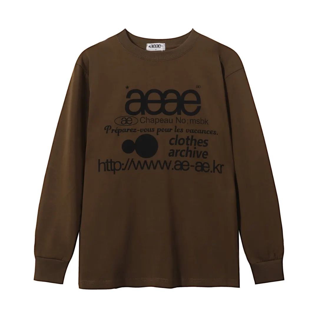 Aeae Logo Print Long-Sleeved T-Shirt D4816002 — view 2