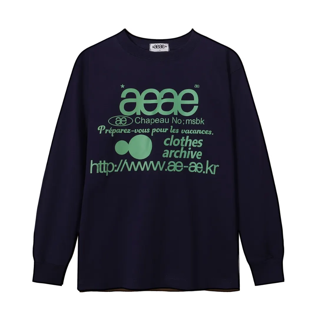 Aeae Logo Print Long-Sleeved T-Shirt D4816002 — view 3