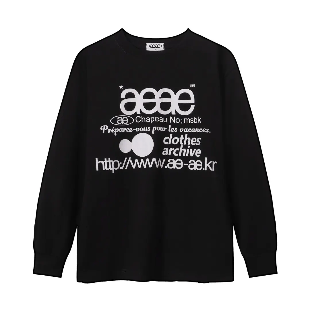 Aeae Logo Print Long-Sleeved T-Shirt D4816002 — view 4