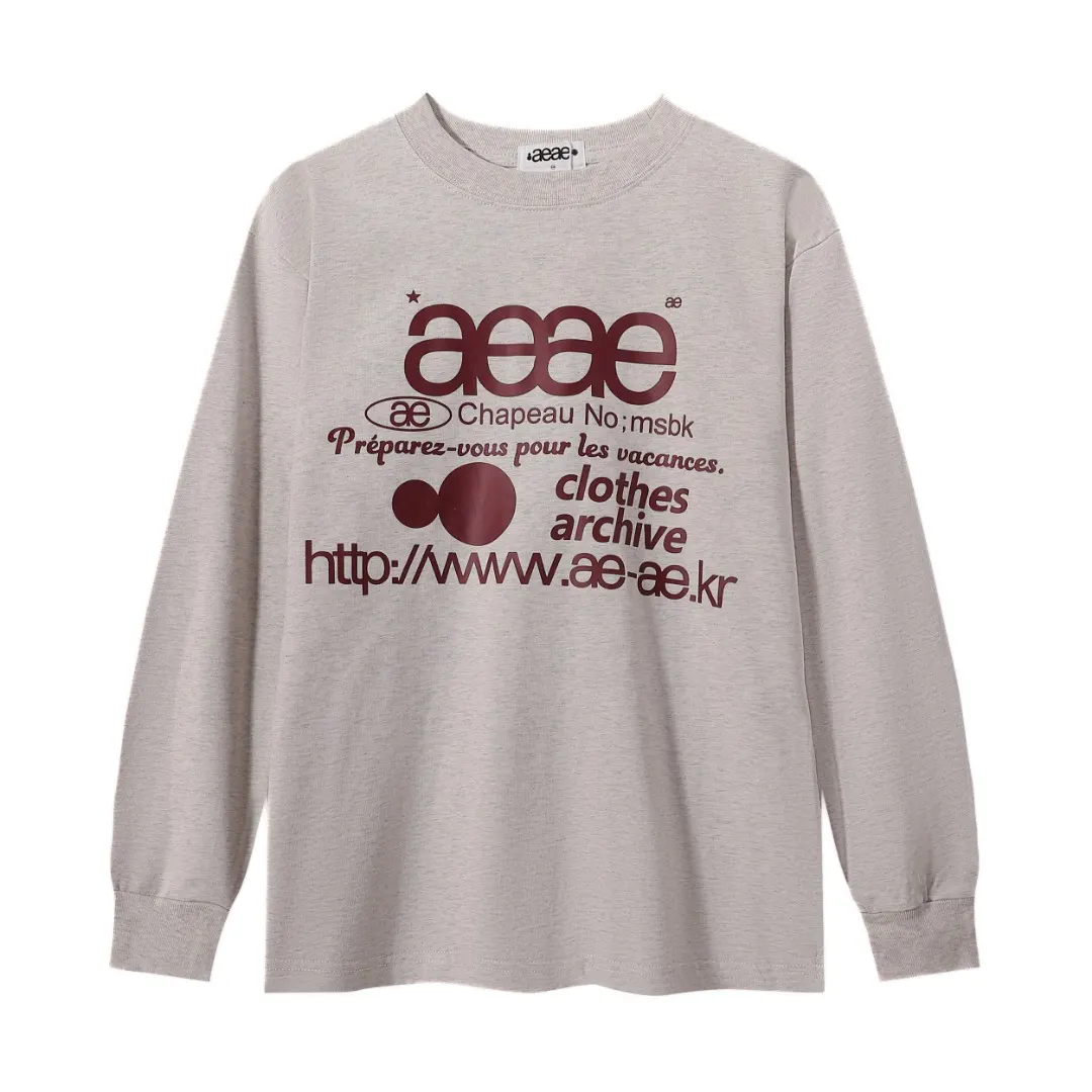 Aeae Logo Print Long-Sleeved T-Shirt D4816002 — view 6