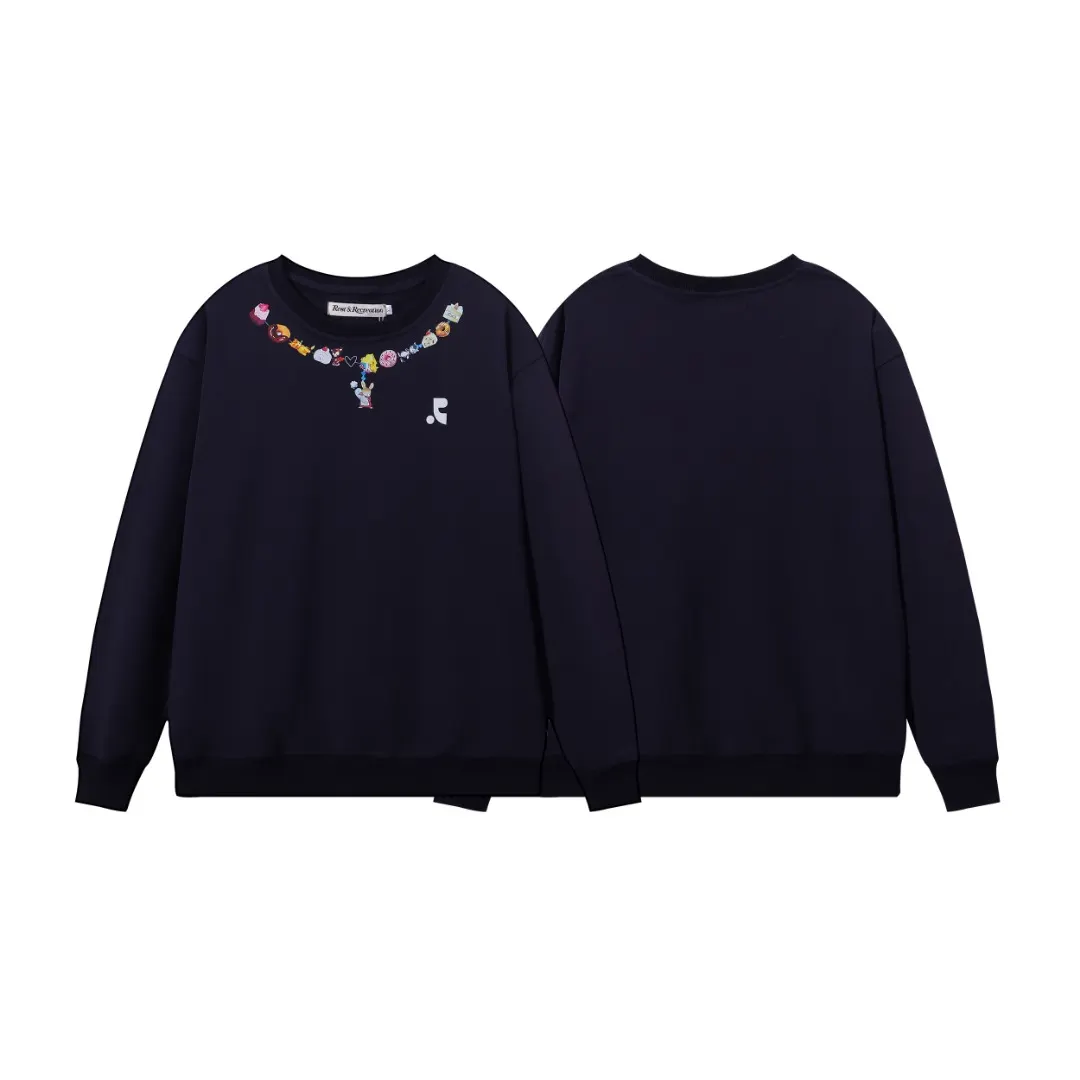Graphic Print Fleece-Lined Sweatshirt D7816003
