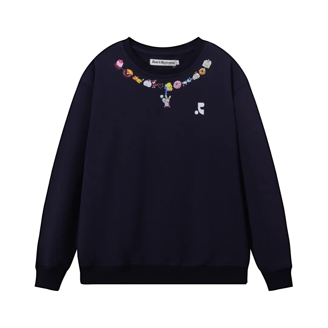 Graphic Print Fleece-Lined Sweatshirt D7816003 — view 2