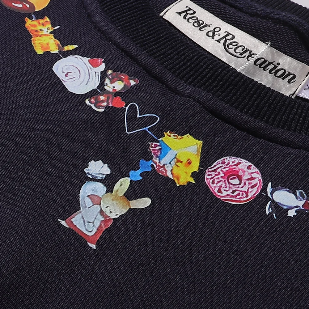 Graphic Print Fleece-Lined Sweatshirt D7816003 — view 5