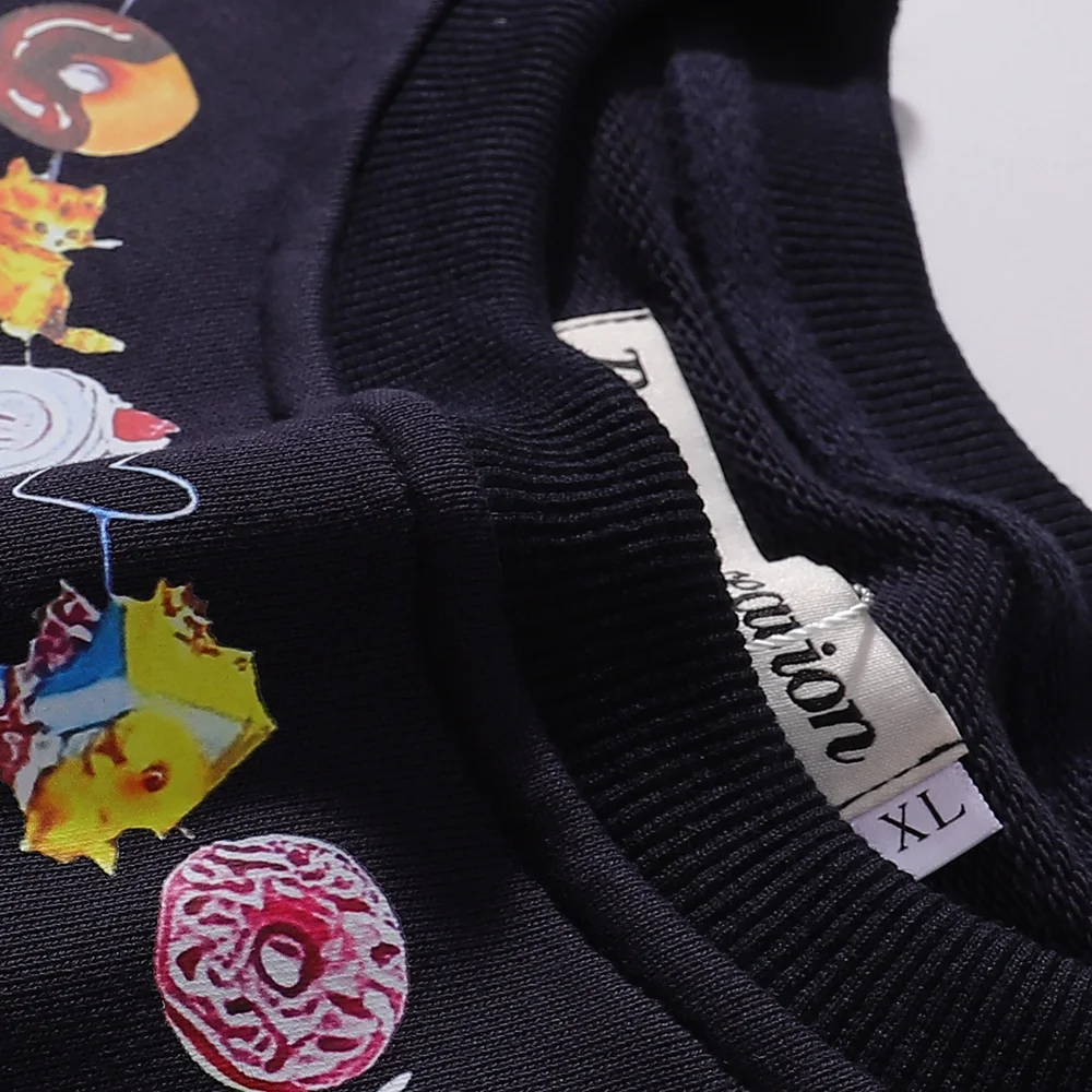 Graphic Print Fleece-Lined Sweatshirt D7816003 — view 7