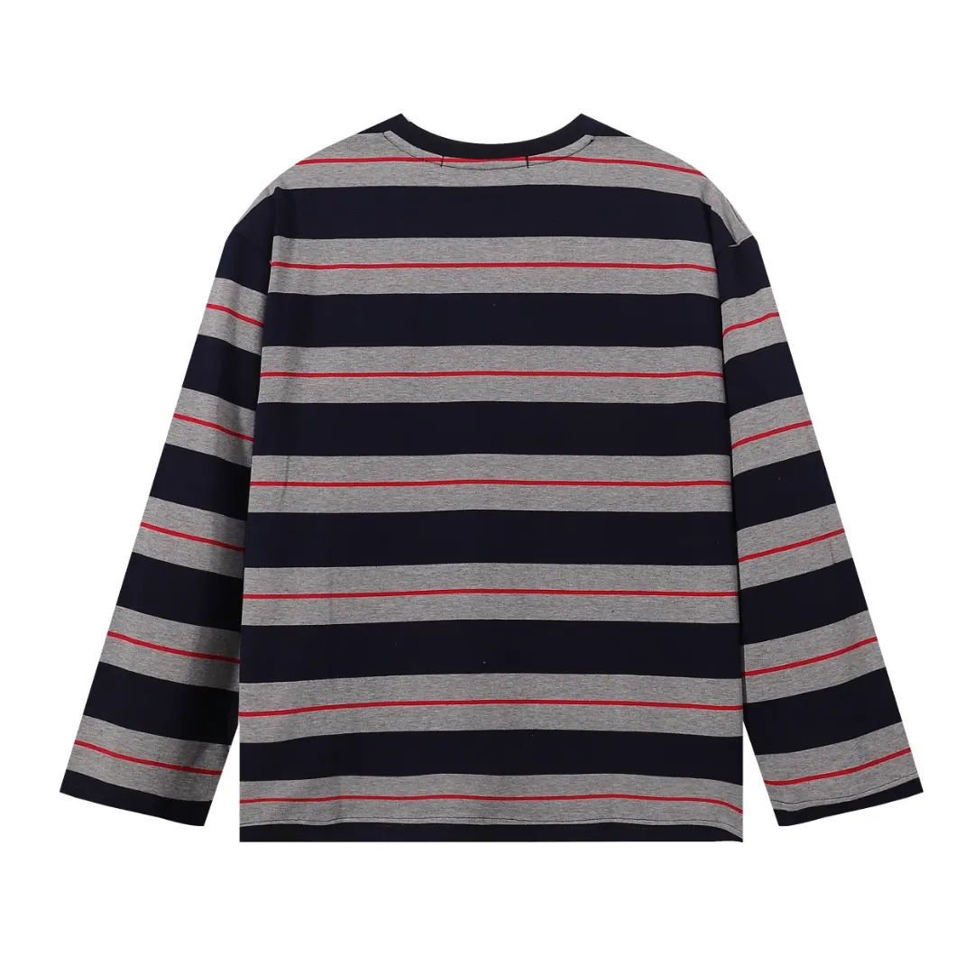 Striped Long-Sleeve Cotton T-Shirt D6815987 — view 2