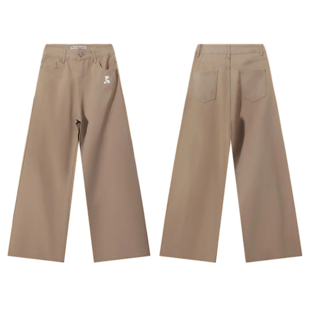 Wide-Leg Straight Denim Trousers D9516006