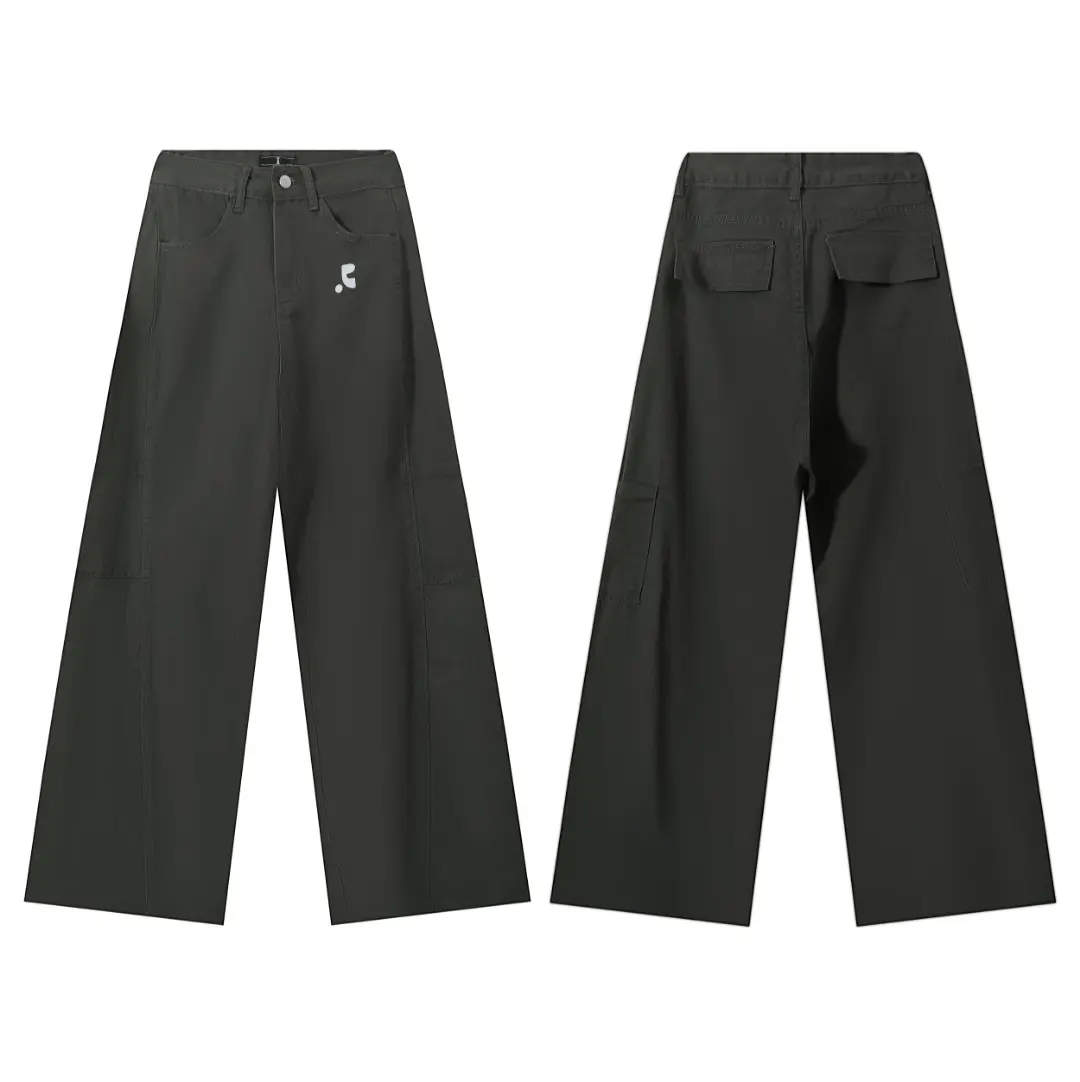 Wide-Leg Cargo Trousers D7516004
