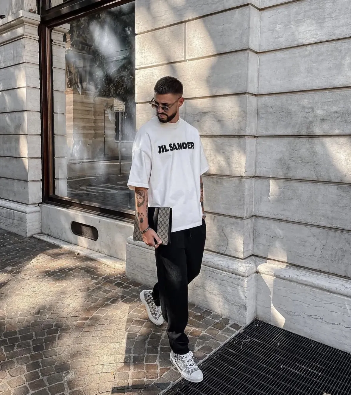 Logo Print Oversized Cotton T-Shirt D14024985 — view 11