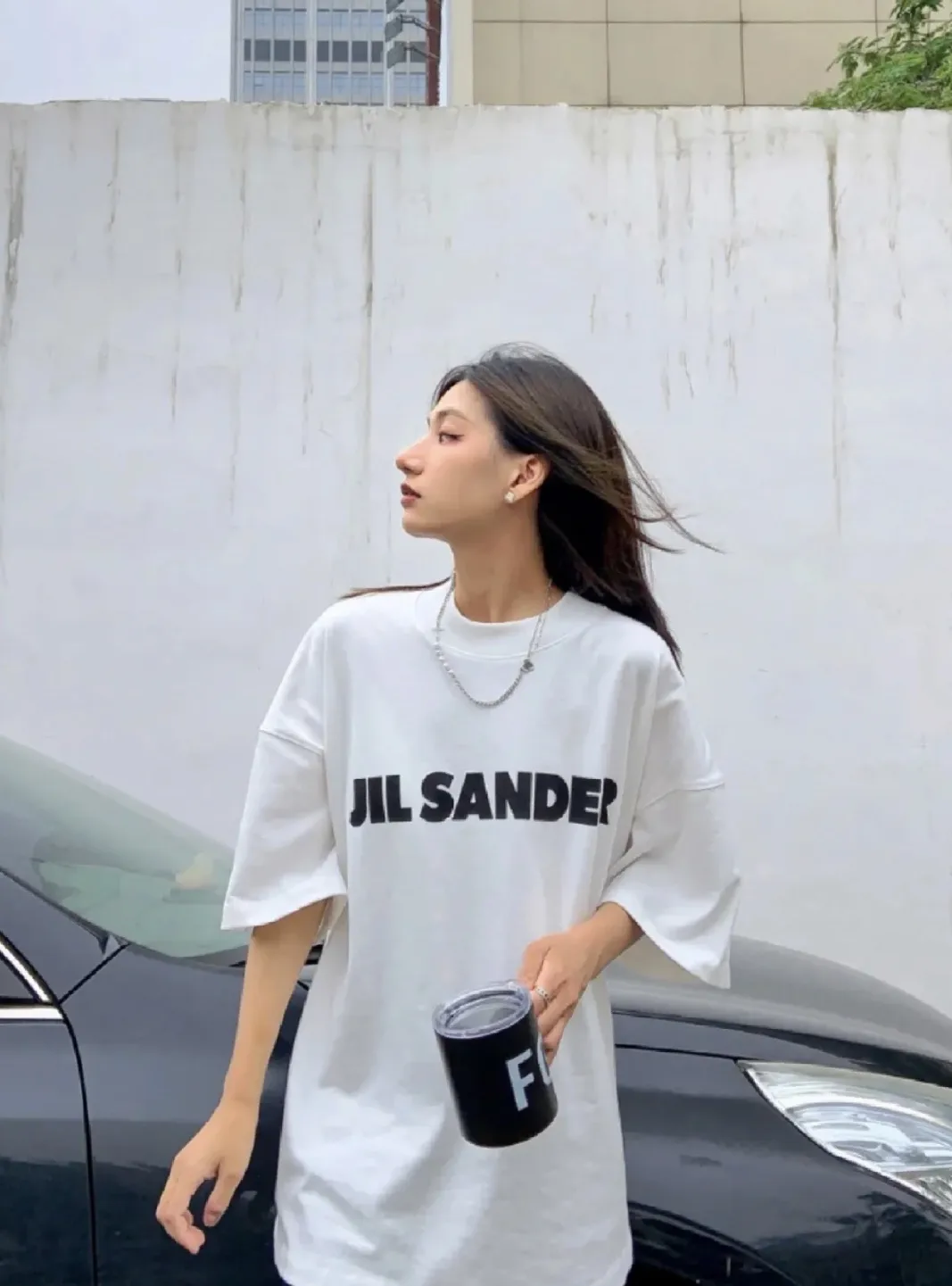 Logo Print Oversized Cotton T-Shirt D14024985 — view 23